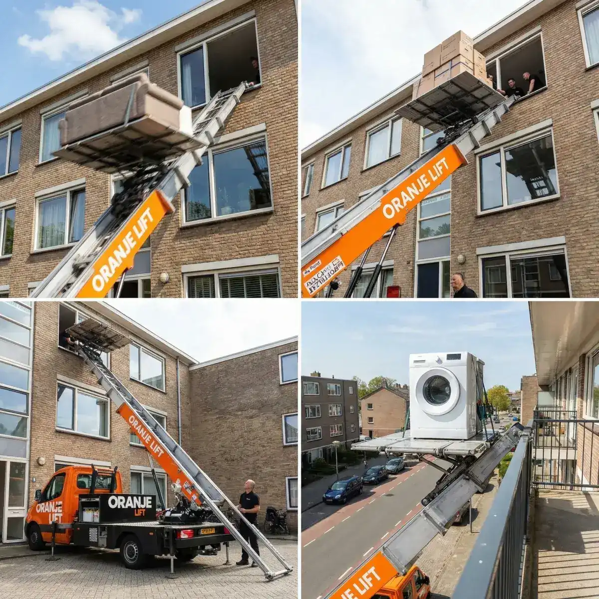 OranjeLift verhuislift in actie